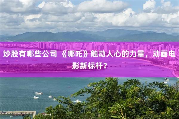 炒股有哪些公司 《哪吒》触动人心的力量，动画电影新标杆？